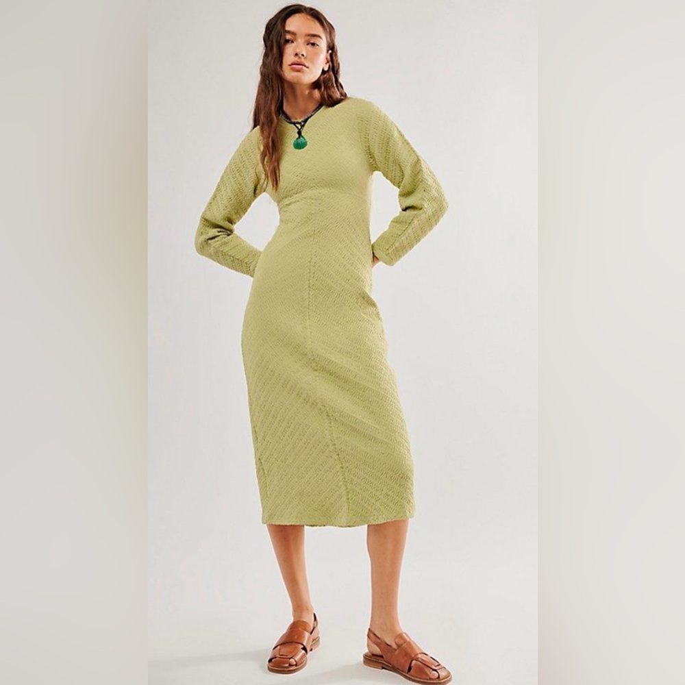 Free People Gabby seamless midi in avocado size XS/small